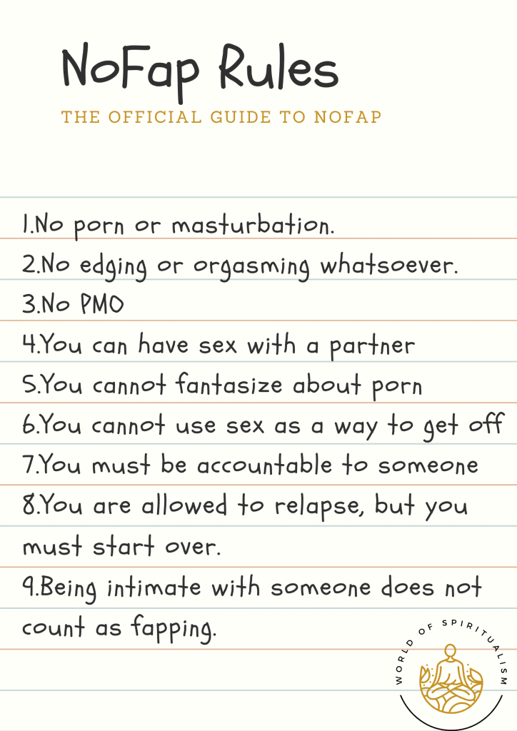 9 essential rules of nofap challange